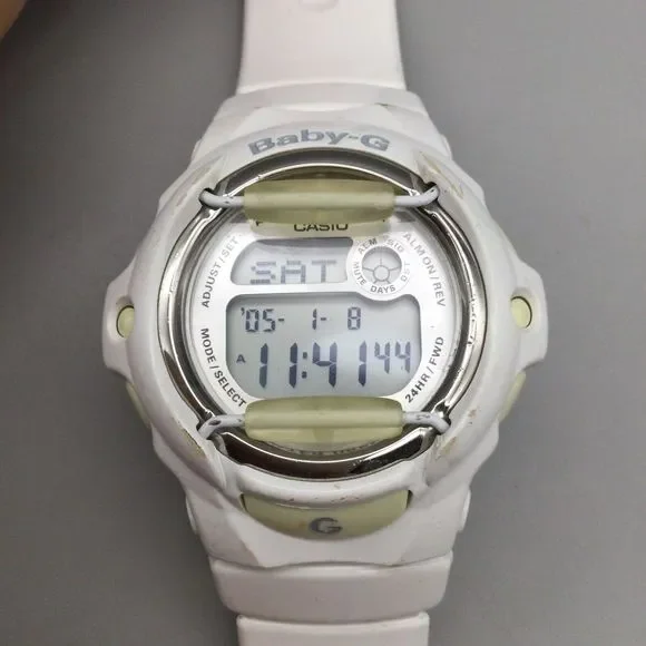 Casio Baby-G Digital Watch Unisex White Alarm 3252 BG-169R 200M New Battery - Picture 8 of 15
